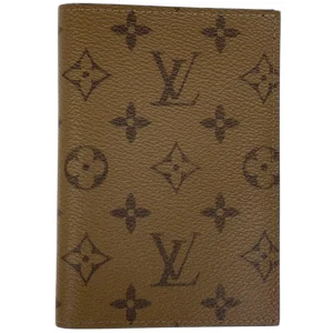 Louis Vuitton Couverture Passport Holder/Card Case, Monogram Reverse, Brown, M26571, Women's